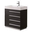 small cabinet for bathroom countertop Fresca Black Modern
