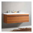60 bathroom vanity double sink Fresca Teak Modern