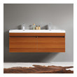 60 bathroom vanity double sink Fresca Teak Modern
