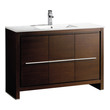 double vanity with storage tower Fresca Wenge Brown Modern