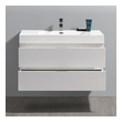 best bathroom vanities for small bathrooms Fresca Glossy White