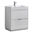 small sink and cabinet Fresca Glossy White
