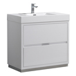 72 inch double sink vanity with top Fresca Glossy White