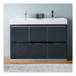 72 inch double sink vanity with top Fresca Dark Slate Gray