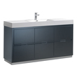 60 inch single sink bathroom vanity Fresca Dark Slate Gray