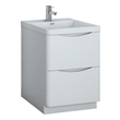 double sink vanity with top Fresca Glossy White