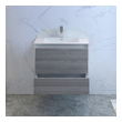 70 inch bathroom vanity top double sink Fresca Glossy Ash Gray