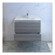 small corner bathroom sink with cabinet Fresca Glossy Ash Gray