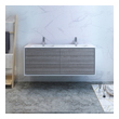 60 inch bathroom cabinet single sink Fresca Glossy Ash Gray