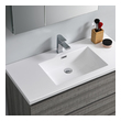 quartz countertops bathroom vanity Fresca Glossy Ash Gray