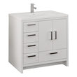 basin cabinet set Fresca Glossy White