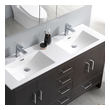 70 inch double sink vanity Fresca Dark Gray Oak