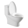 2 piece 1.28 gpf single flush elongated toilet in white Fresca White