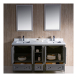 rustic double bathroom vanity Fresca Gray