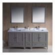 70 inch vanity top double sink Fresca Gray