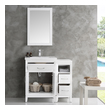 rustic sink vanity Fresca Matte White Traditional
