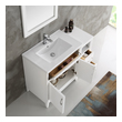 farmhouse vanity with sink Fresca Matte White Traditional