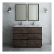 40 bathroom vanity top with sink Fresca Acacia Wood