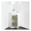 bathroom vanity unit with sink and toilet Fresca White Modern