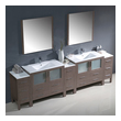 72 vanity cabinet Fresca Gray Oak Modern