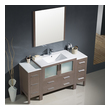 60 inch bathroom cabinet single sink Fresca Gray Oak Modern