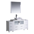 70 inch bathroom vanity without top Fresca White Modern