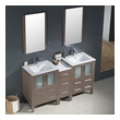 custom made bathroom cabinets Fresca Gray Oak Modern