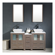 wood bathroom countertops ideas Fresca Gray Oak Modern