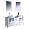 vanity cabinets with tops Fresca White Modern