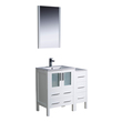 bathroom vanity and storage cabinet set Fresca White Modern