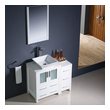 bathroom vanity and storage cabinet set Fresca White Modern