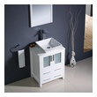 single small bathroom vanity with sink Fresca White Modern