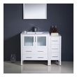 small bathroom sink and cabinet Fresca White Modern