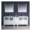 40 inch double sink vanity Fresca White Modern
