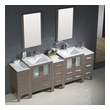 bathroom side cabinets Fresca Gray Oak Modern