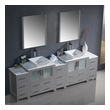 rustic double bathroom vanity Fresca Bathroom Vanities Gray