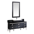 50 inch double sink vanity Fresca Black Modern