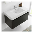 large bathroom vanity double sink Fresca Black Modern