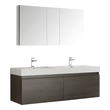 vanity and sink unit Fresca Gray Oak Modern