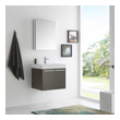 90 inch double sink bathroom vanity top Fresca Gray Oak Modern