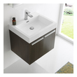 90 inch double sink bathroom vanity top Fresca Gray Oak Modern