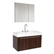 single sink vanity 30 inches Fresca Walnut Modern
