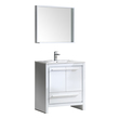 double sink bathroom vanity with storage tower Fresca White Modern