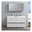 small bathroom sink and cabinet Fresca Glossy White