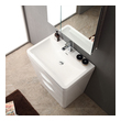 60 inch grey vanity single sink Fresca Glossy White Modern