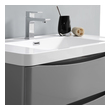 70 bathroom vanity top single sink Fresca Glossy Gray