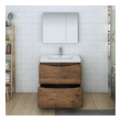 rustic wood bathroom cabinet Fresca Rosewood