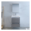 free standing bathroom cabinet under sink Fresca Glossy Ash Gray