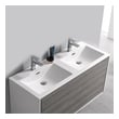 rustic single sink bathroom vanity Fresca Glossy Ash Gray