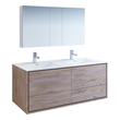 bathroom vanity basin Fresca Rustic Natural Wood